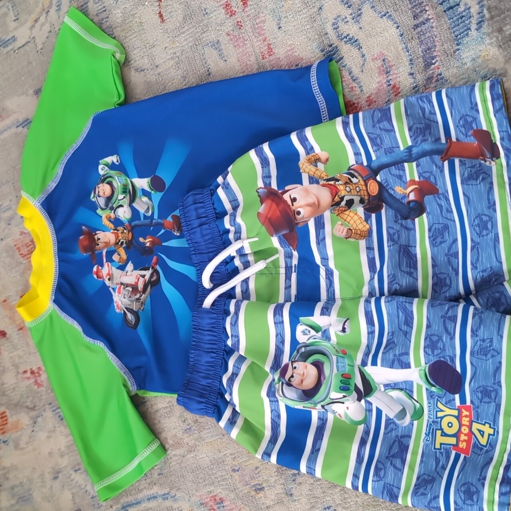 EUC Toy Story Swim Set 4t